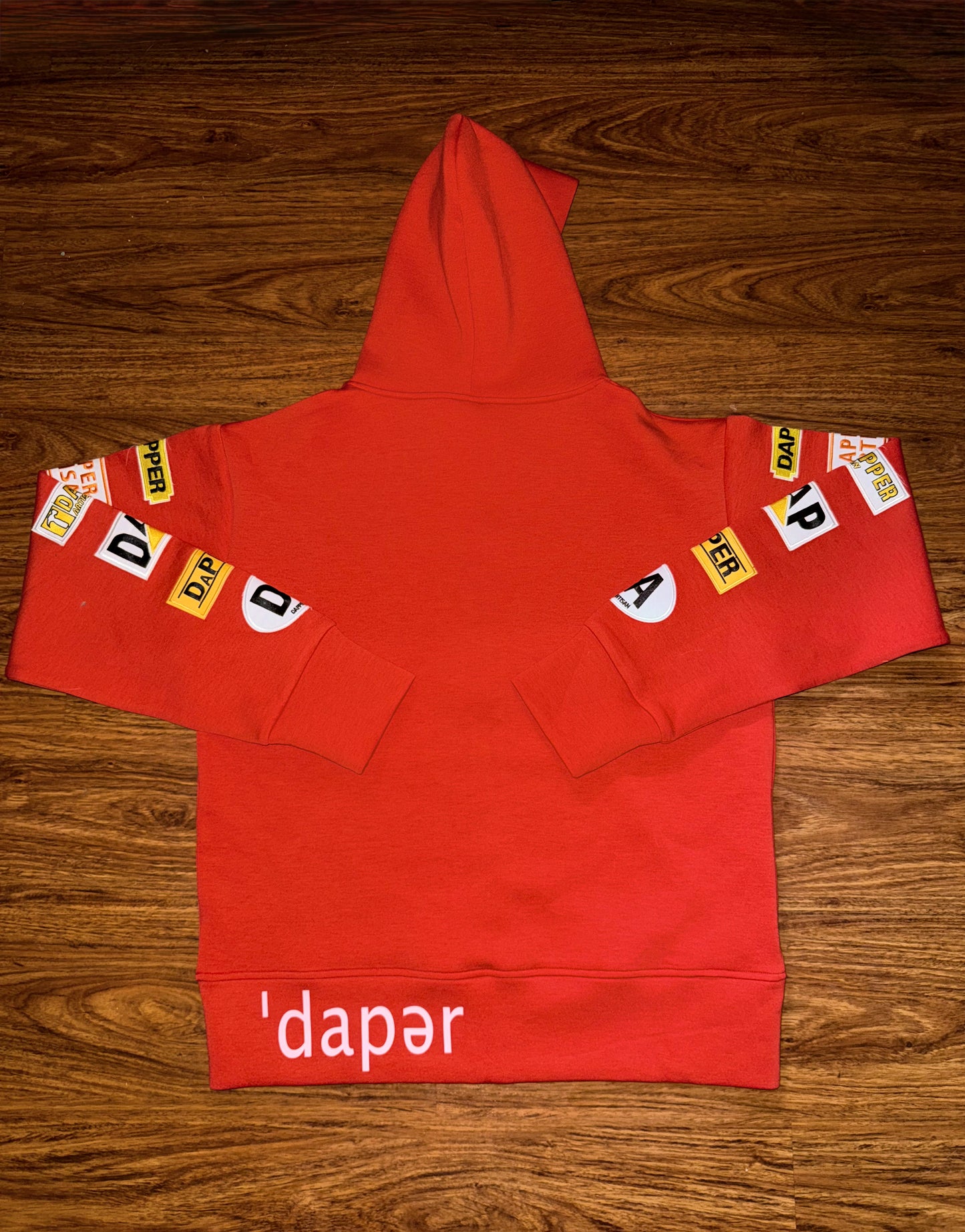 Red ˈdapər ˈärdəzn Cropped Hoodie