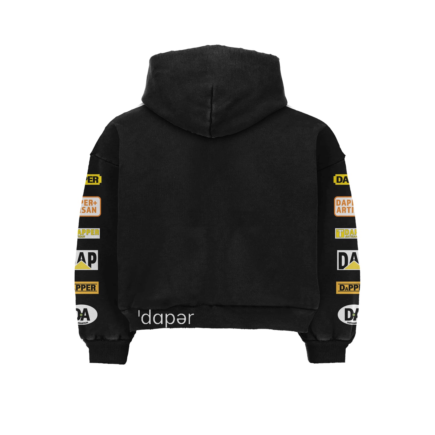 Black ˈdapər ˈärdəzn Cropped Hoodie