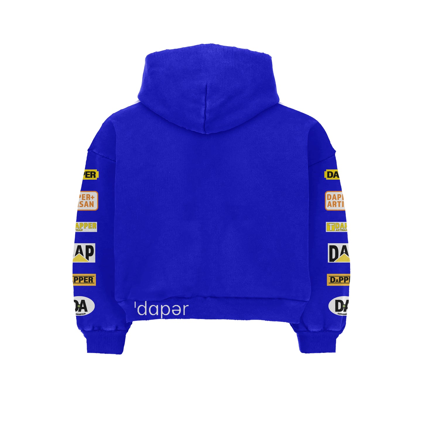 Blue ˈdapər ˈärdəzn Cropped Hoodie