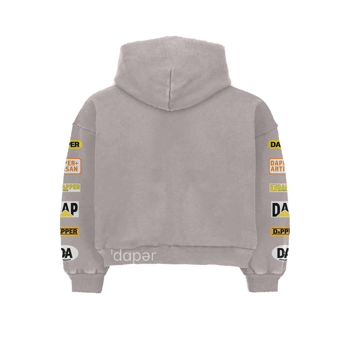 Silver Gray ˈdapər ˈärdəzn Cropped Hoodie