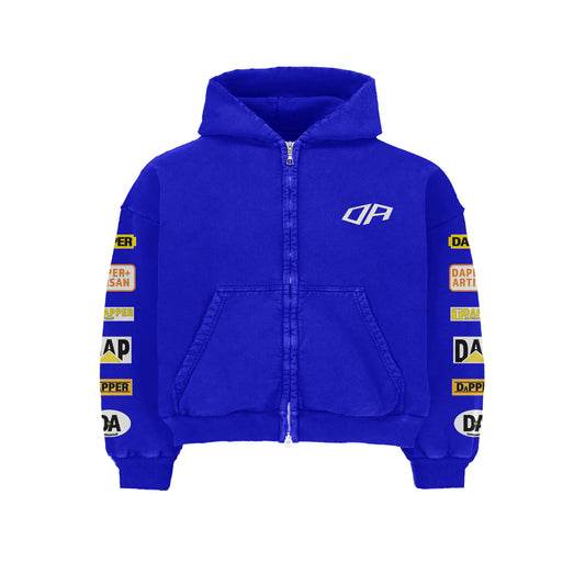 Blue ˈdapər ˈärdəzn Cropped Hoodie